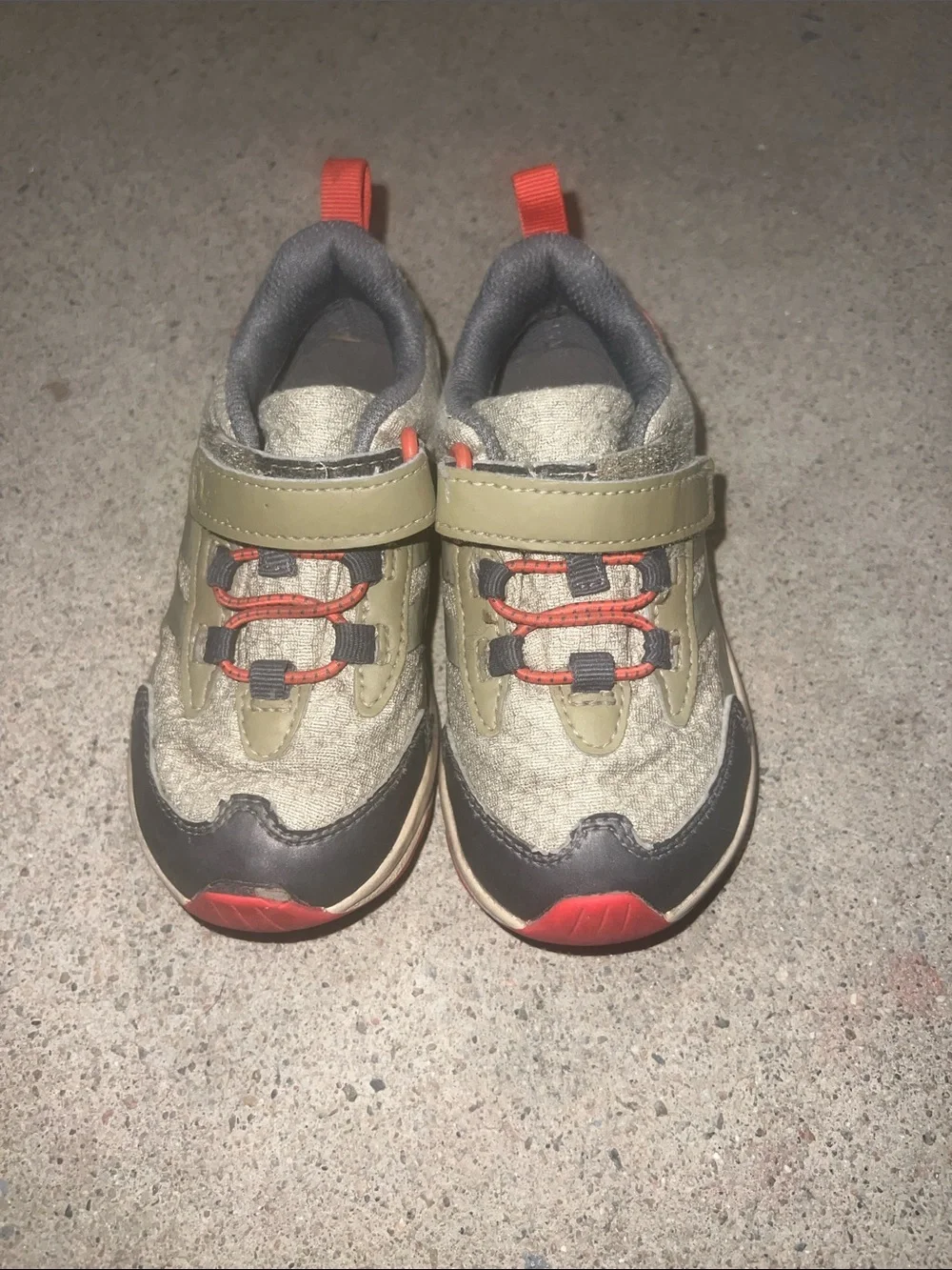 Merrell Kids Olive, Gray and Orange Trail Sneakers